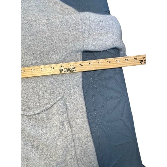 Filoro Womens 2 Ply Cashmere Long Sleeve Hooded Knit Sweater Pockets Gray M/L - Picture 7 of 9